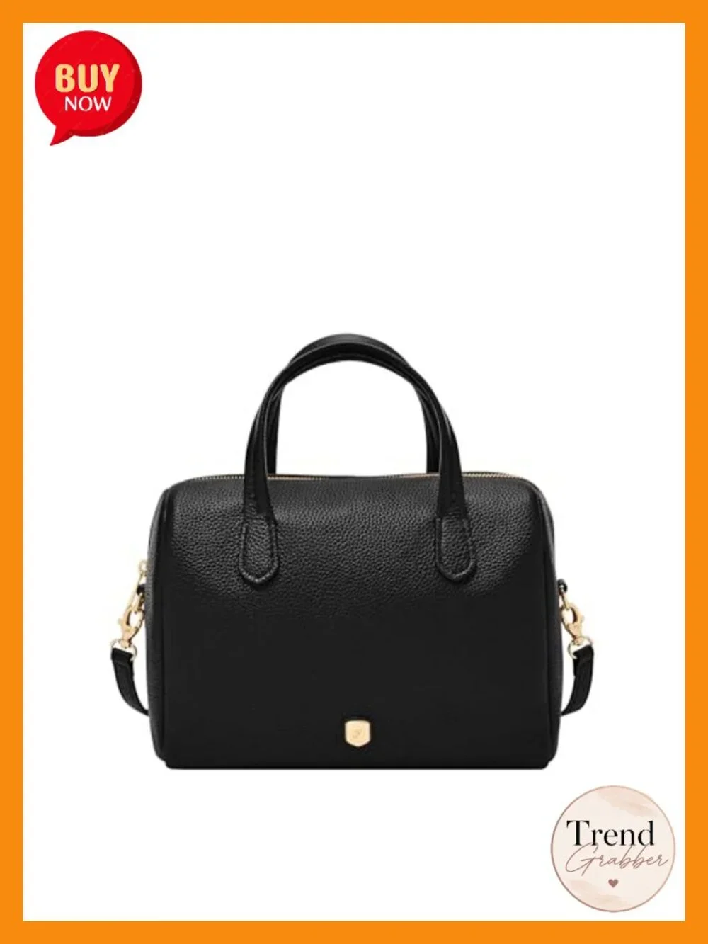 Genuine Leather Satchel Crossbody Bag with Adjustable Strap